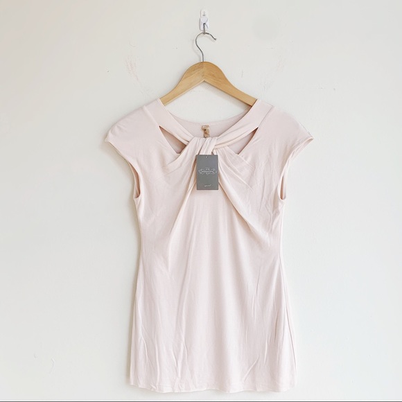 Anthropologie Tops - Anthropologie Bailey 44 Blush Twist-front Top